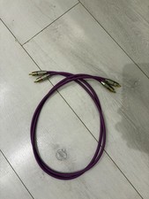 0.5m 50cm Van Damme RCA phono cables, pro grade silver plated pure OFC - purple