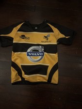 Wasps Rugby Shirt Small Youth Reversible Black Yellow
