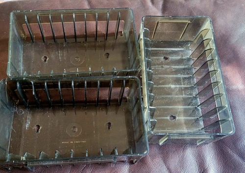 Vintage stako brown plastic - x4,