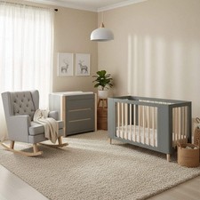 Cocoon Evoke 4-in-1 Nursery Room Set, Dove Grey / Natural Wash