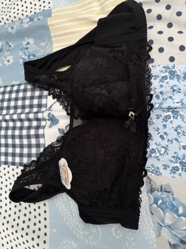 Bra black lacy - black,