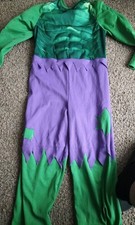 Hulk Costume Age 7/8 Years Worn And Has Marks On On Back As In Picture ???