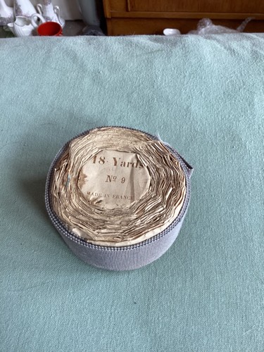 Antique grey silk petersham - silk,