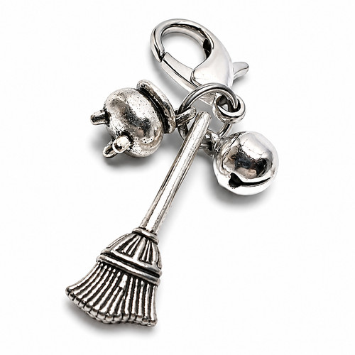 Witch charm clip cauldron - witch,