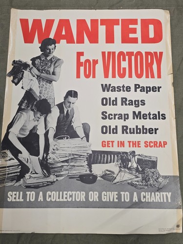 Wwii wanted for victory scrap - wanted,