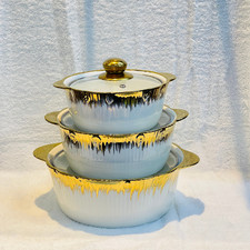 3 Piece Ceramic Casserole Bowl