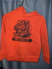Gap Boys Jumper M 8-9 Years Orange Cotton Pullover Hoodie