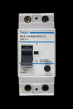HAGER 63 AMP 30mA DOUBLE POLE RCD TYPE AC U762 U2 20470