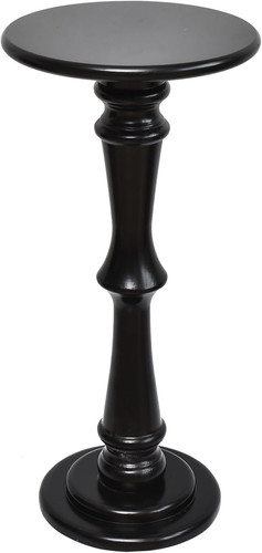 Compact black wooden round - compact,