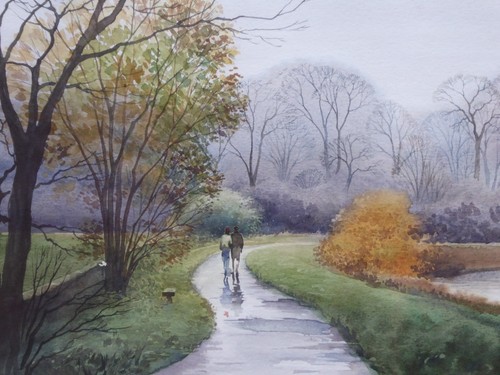 Watercolour petersham meadow - petersham,