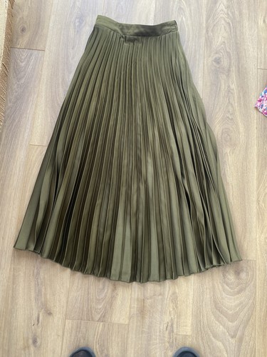 New look khaki pleated midi - khaki,