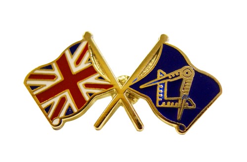 Crossed flags union jack and - flags,