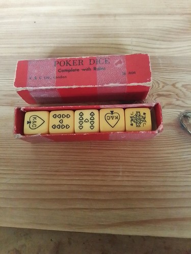 Poker dice set pack - set, 5-pack