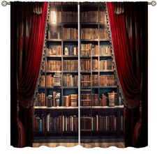 Vintage Bookshelf Curtains