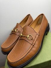Gucci Mens Brown Leather GG