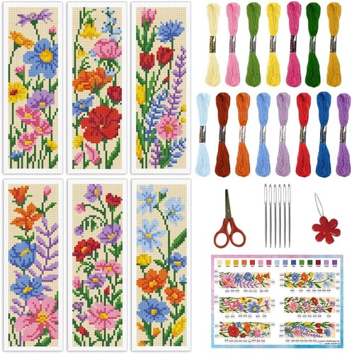 6pcs diy flower - diy, stitch
