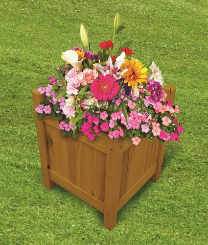 Square wooden garden - square,