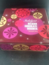 Vintage 2010 Belgian Chocolate Biscuits Advertising Tin Xmas Christmas Baubles