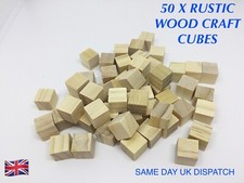 50 X NATURAL WOODEN BLOCKS