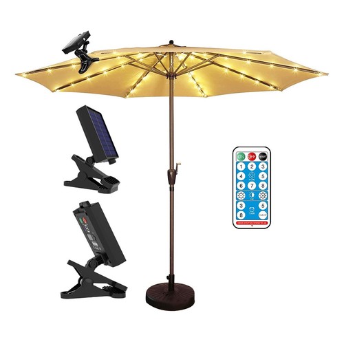 Patio umbrella lights solar - patio,