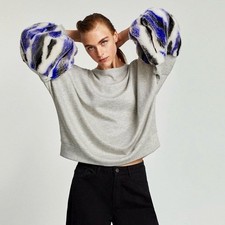Zara Gray Oversized Sweatshirt