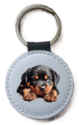 Rottweiler keyring sleeping - keyring,