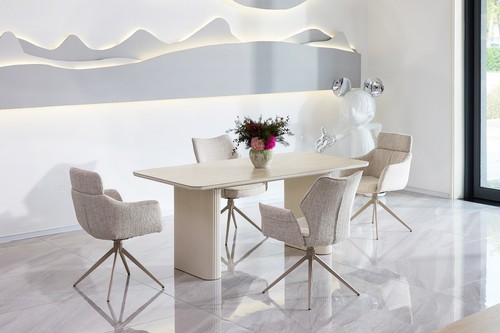 Marlow table satin cream - -, &