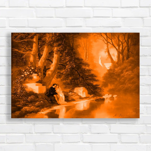 Romantic woodland embrace - woodland,