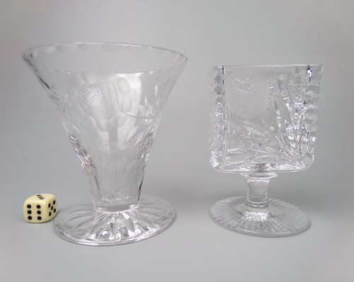 Cut crystal glass - vase, &