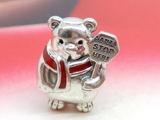 Pandora Sterling Silver Christmas Polar Bear Charm with Red Enamel - 796466EN39
