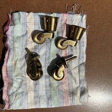 Vintage Brass Cabinet Wheels