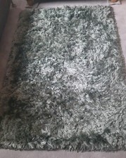 NEXT Pale Green Shaggy Rug
