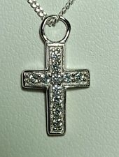 Silver Crucifix CZ Pendant