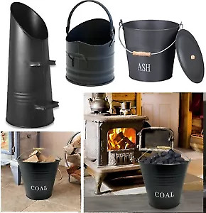 Vintage coal bucket black - bucket,