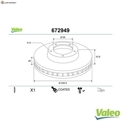Brake discs 672949 for - 672949,