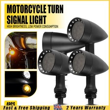 4*Fit Sportster XL Motorcycle LED Blinker Turn Signal Amber Light 1200 883 Black