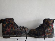 Rare England Vintage Velvet Floral Dr. Martens Boots UK 6