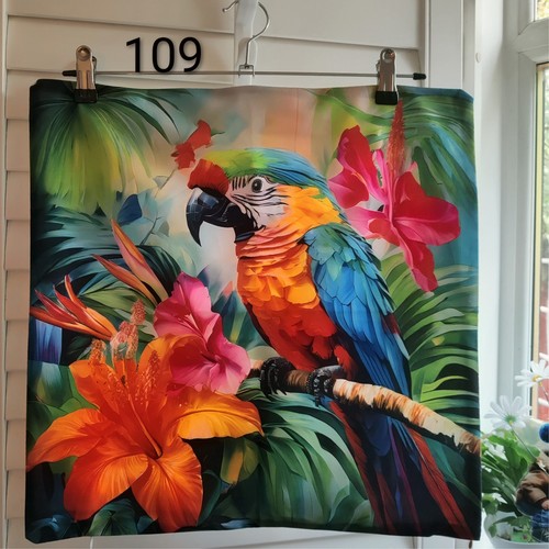 Parrot vibrant tropical design