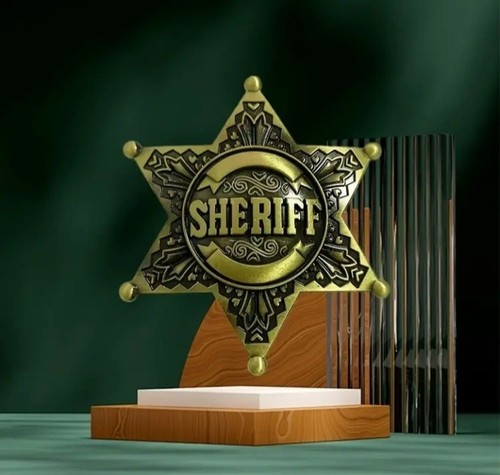 Sheriff badge metal - -,