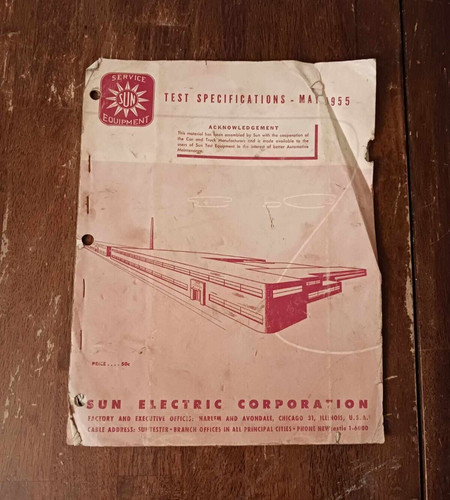 Vintage sun service - service, equipment