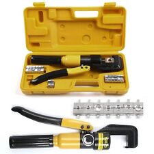 16 Ton 8 Dies Hydraulic Crimper Crimping Tool Wire Battery Cable Lug Terminal