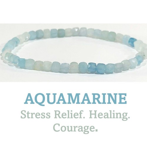 Aquamarine cube cut - aquamarine,