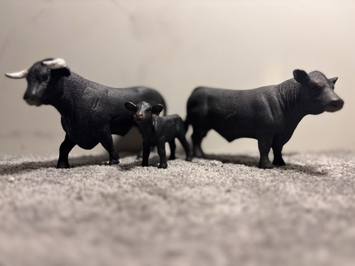 Schleich black bull calf - schleich, bull,