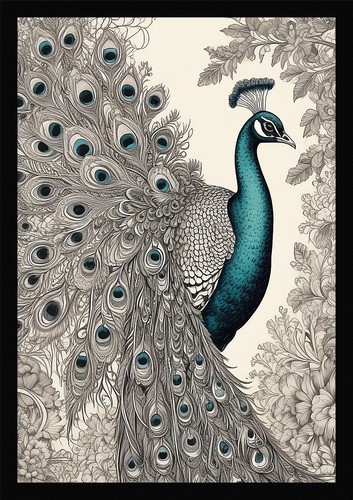 Peacock wall art - peacock,