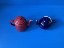 2 x Vintage 1970s enamel