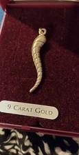 Vintage 9k 9ct Gold Cornicello