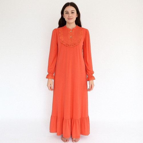 Vintage 70s coral nightgown - vintage,