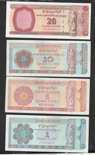 Burma myanmar money 1993 - money, 1993-6