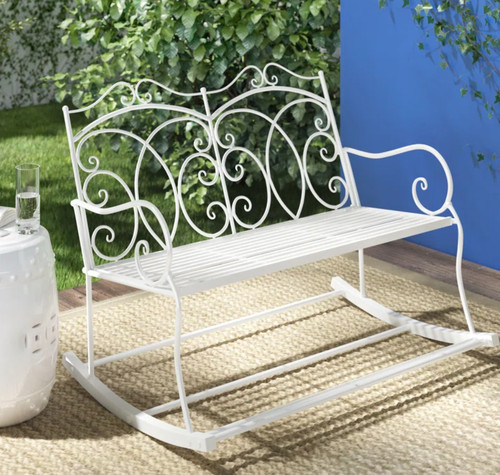 Garden rocking bench - garden, metal