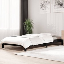 Stack Bed Black 75x190  Solid
